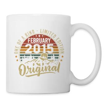 Cadeau Anniversaire Février 2015 Cool Février 2015 - Mug blanc - blanc - Droite