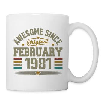 February 1981 44th Anniversary Gift, February 1981 - Mug - white - Right