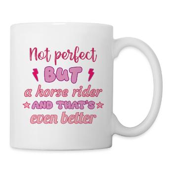 Not perfect, but rider, riding - Mug - white - Right
