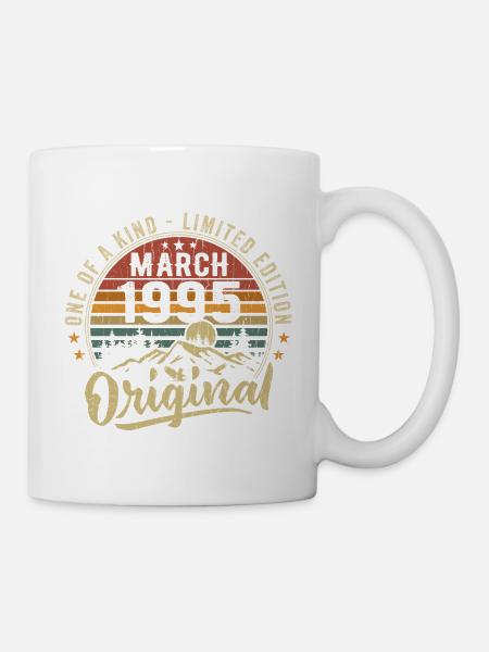 Geburtstagsideen März 1995 Original März 1995 - Tasse - Weiß