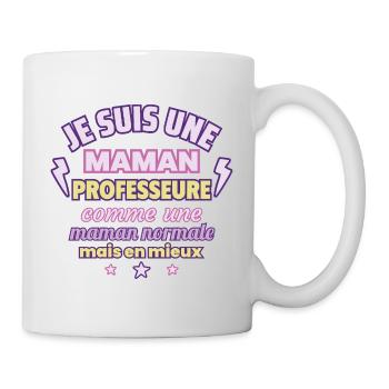 Maman professeure, cadeau fête des mères,Noël - Mug blanc - blanc - Droite