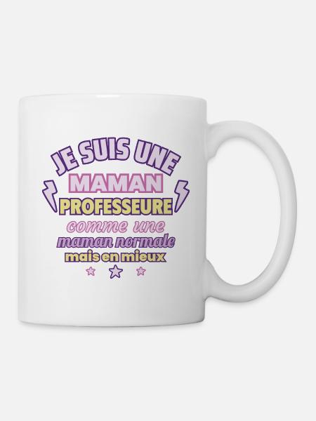 Maman professeure, cadeau fête des mères,Noël - Mug blanc - blanc