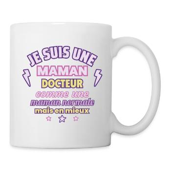Maman docteur, cadeau fête des mères,Noël - Mug blanc - blanc - Droite