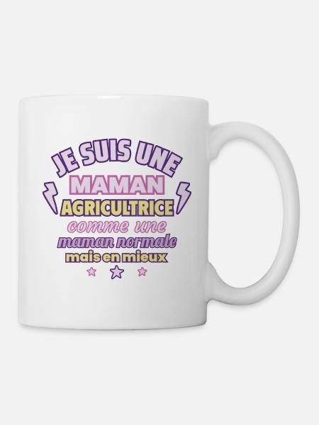 Maman agricultrice, cadeau fête des mères,Noël - Mug blanc - blanc