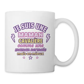 Je suis une maman cavalière - Mug blanc - blanc - Droite