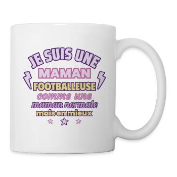 Maman footballeuse, cadeau fête des mères,Football - Mug blanc - blanc - Droite