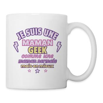 Maman geek, cadeau fête des mères, Technologie - Mug blanc - blanc - Droite