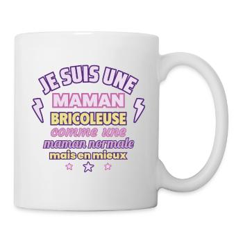 Maman bricoleuse, cadeau fête des mères,bricolage - Mug blanc - blanc - Droite