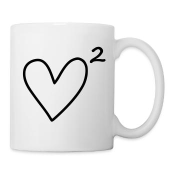 Heart to the Power of 2 - Mug - white - Right