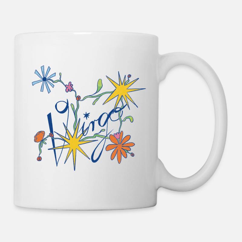 Virgo – Verspielte Sternzeichen-Illustration - Tasse - Weiß