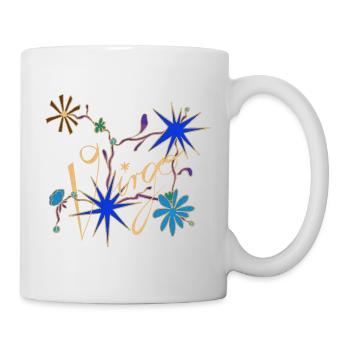 Virgo – Mystical Zodiac Signs and Flowers - Mug - white - Right