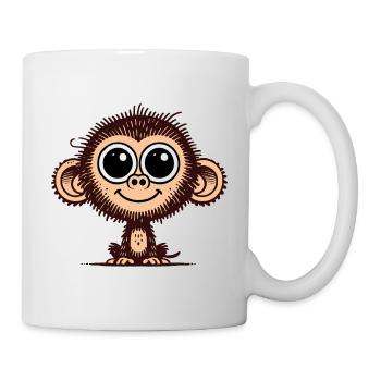 Singe mignon - Mug blanc - blanc - Droite