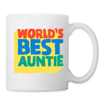World's Best Auntie Pop Design - Mug - white - Right