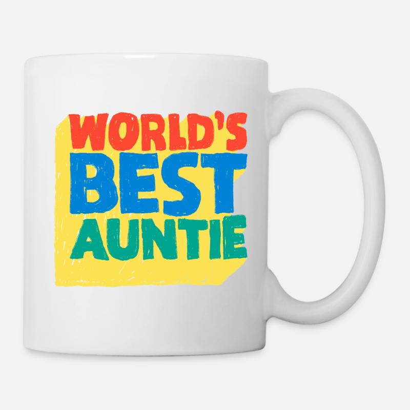World's Best Auntie Pop-Design - Tasse - Weiß