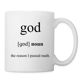 God | Gott Definition Dictionary - Tasse - Weiß - Rechts