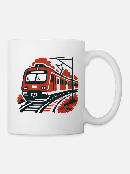 Pendelzug - Tasse - Weiß