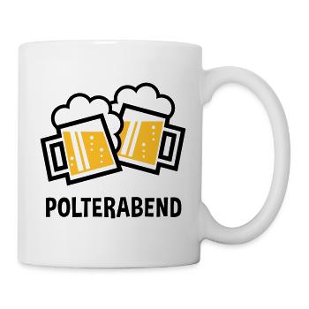 Polterabend (JGA Bier Bayrische Bierkrüge / 2C) - Tasse - Weiß - Rechts