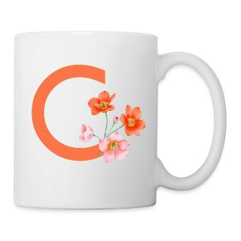 C mit Blumen - Tasse - Weiß - Rechts
