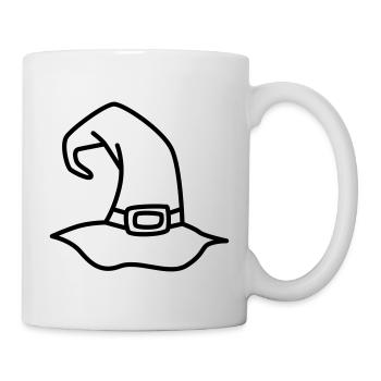 Hexenhut für die Hexe zu Halloween - Tasse - Weiß - Rechts