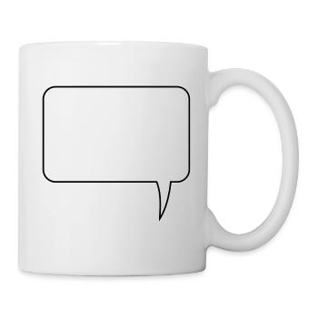 Speech bubble rectangle design - Mug - white - Right