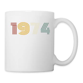 1974 Rétro Style 1974 Anniversaire 1974 Vintage - Mug blanc - blanc - Droite
