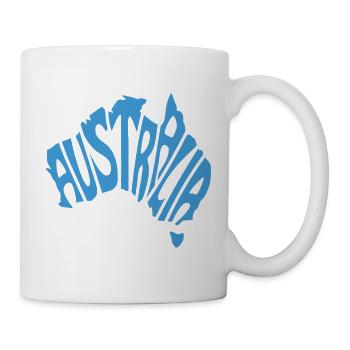 Australia Map Artistic Typography Design - Mug - white - Right