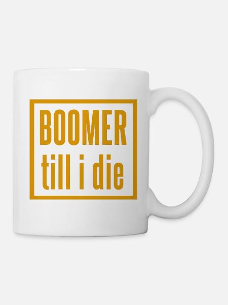 Vintage Boomer Slogan Design - Tasse - Weiß