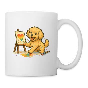 Maltipoo malt Liebe – Pride & Farbenfreude - Tasse - Weiß - Rechts