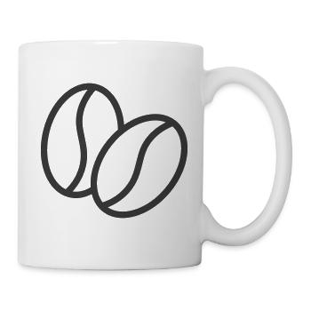 Illustration artistique de grain de café - Mug blanc - blanc - Droite