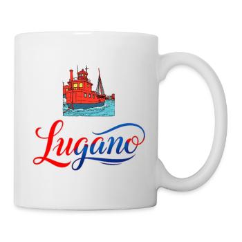 Lugano Hafen Souvenir - Tasse - Weiß - Rechts