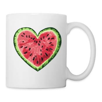 Aquarelle de pastèque pour les gourmands - Mug blanc - blanc - Droite