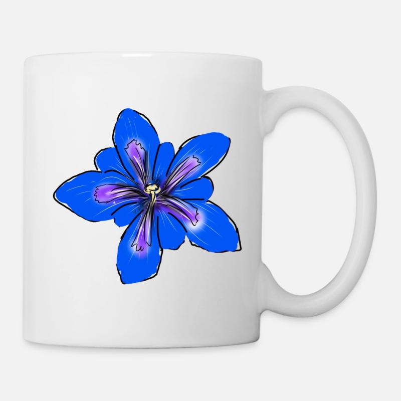 Enzian, Blume - Tasse - Weiß