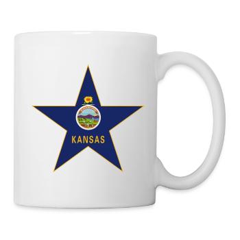 Kansas Fan T-Shirt – Dein Bundesstaat! - Tasse - Weiß - Rechts