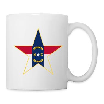 North Carolina Fan T-Shirt –Stylisch & Einzigartig - Tasse - Weiß - Rechts