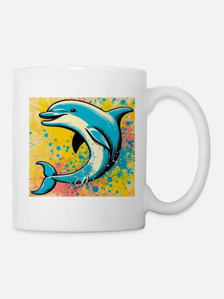 Delfin - Tasse - Weiß