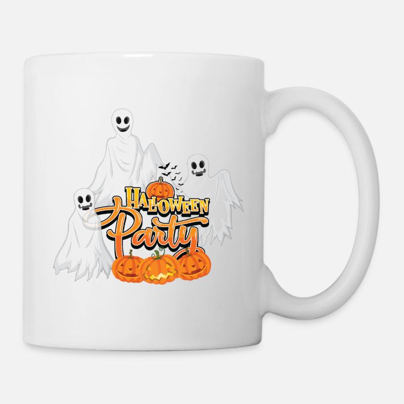 Halloween Party - Ghosts and Pumpkins - Mug - white