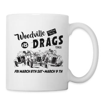 Conception de la course de dragsters Woodville - Mug blanc - blanc - Droite