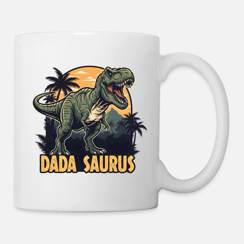 Dada Saurus T-Rex Illustration - Mug - white