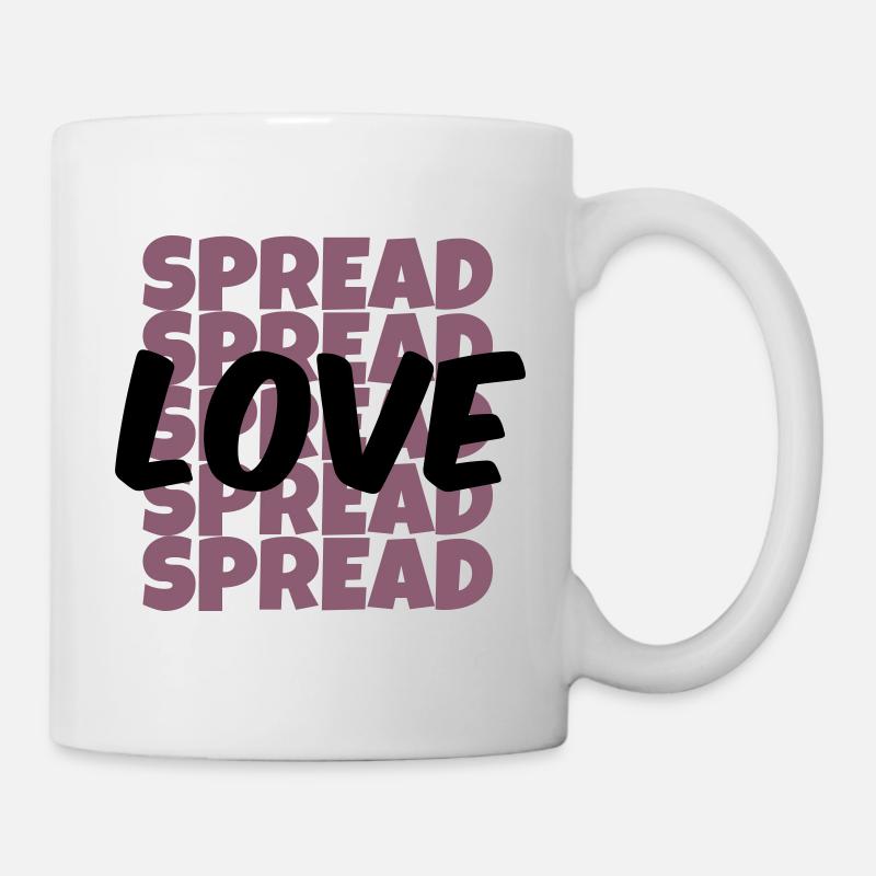Spread Love Shirt Design - Tasse - Weiß