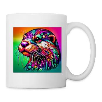 loutre - Mug blanc - blanc - Droite