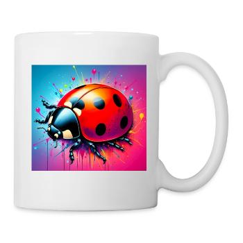 Marienkäfer - Tasse - Weiß - Rechts