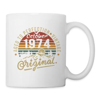 1974 Geboren im oktober 1974 Jahrgang oktober 1974 - Tasse - Weiß - Rechts