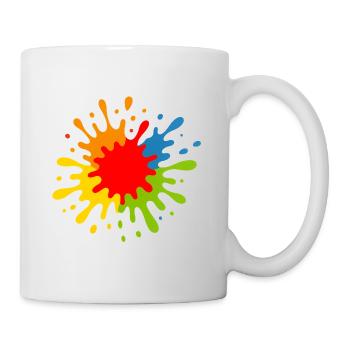 Joyeuse éclaboussure artistique - Mug blanc - blanc - Droite