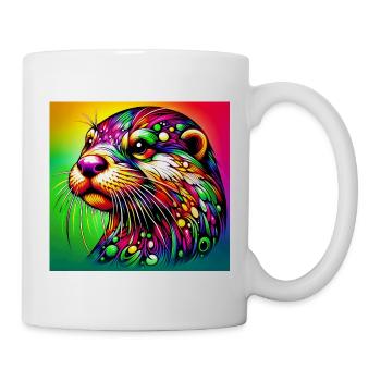 loutre - Mug blanc - blanc - Droite