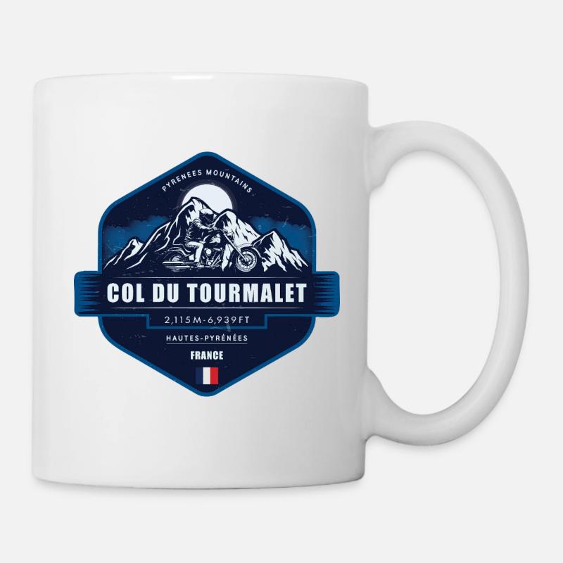 Col du Tourmalet , Pyrenäen , Frankreich - Tasse - Weiß