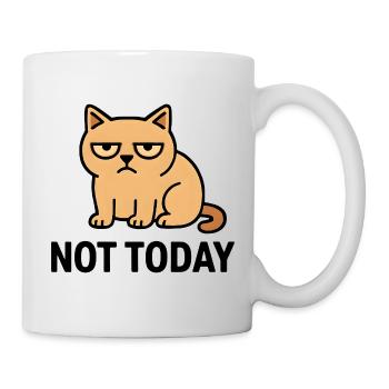 Muffelige Katzenmimik auf witzigem Gesicht - Mug - white - Right