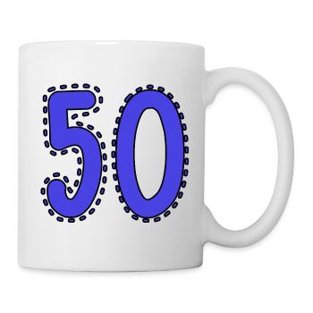 50. 50 YEARS. 50th ANNIVERSARY. 50 YEARS ANNIVERSARY. - Mug - white - Right
