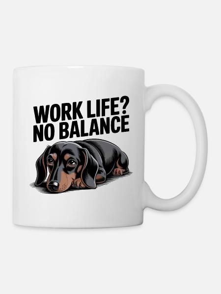 Trauriger Dackel Hund - Tasse - Weiß