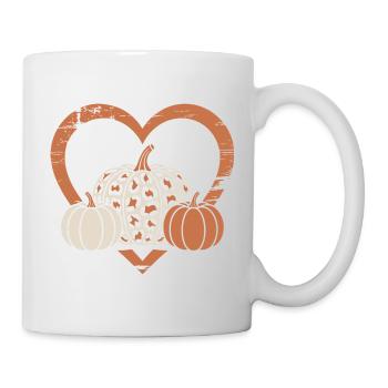 Leopard-Print Kürbis - Tasse - Weiß - Rechts