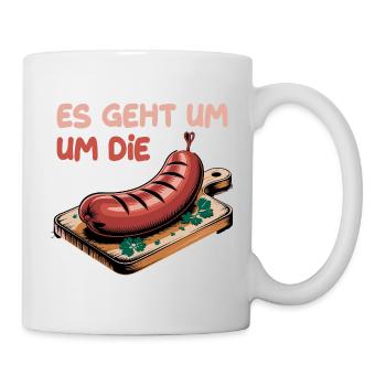 It's about the sausage humorous illustration - Mug - white - Right